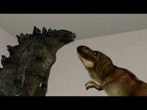 [SFM]Godzilla 2014 and T-Rex
