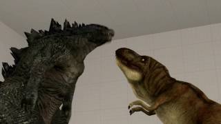 [SFM]Godzilla 2014 and T-Rex