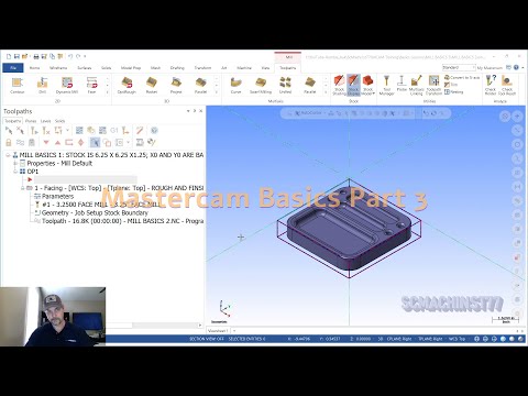 MASTERCAM - TOOL PATH CREATION PART 3 BASICS SERIES