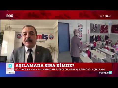 Genel Başkanımız Orhan Yıldırım, öğretmenler henüz aşılanmamışken, futbolculara aşı önceliği tanınmasını FOX TV Ana Haber`de değerlendirdi. | EĞİTİM İŞ
