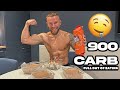 MY QUESTIONABLE 900g CARB UP 2 DAYS OUT | FULL DAY OF EATING