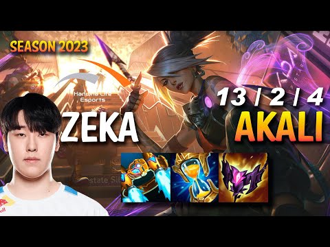 HLE Zeka AKALI vs SYNDRA Mid - KR Ranked