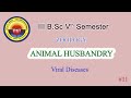 11 III BSc 5th Sem Zoology ANIMAL HUSBANDRY Viral Diseases