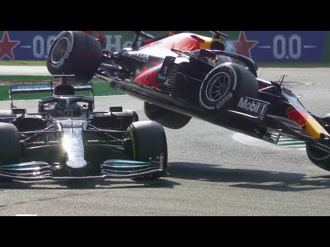 Max Verstappen | Lewis Hamilton Big crash at Monza Italian GP F1 2021