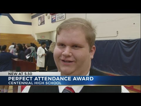Centennial senior awarded for perfect 13-year attendance