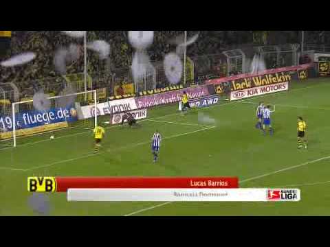 Borussia Dortmund - Tor von Lucas Barrios zum 2:0 gegen Hertha BSC Berlin