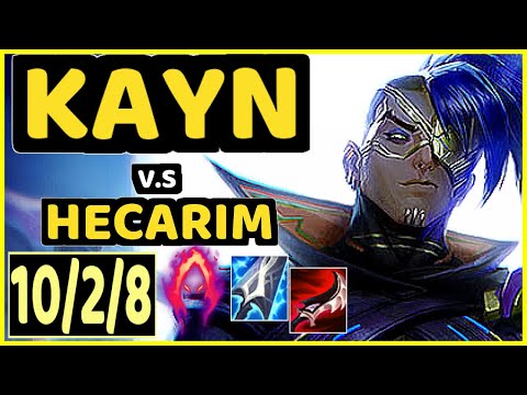 CANYON (KAYN) vs HECARIM - 10/2/8 KDA JUNGLE CHALLENGER GAMEPLAY - KR