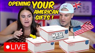 Brits unbox GREAT gifts from America!