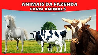  Nome e Som dos ANIMAIS DA FAZENDA  VACA, BOI, CAVALO, PORCO, GALINHA 