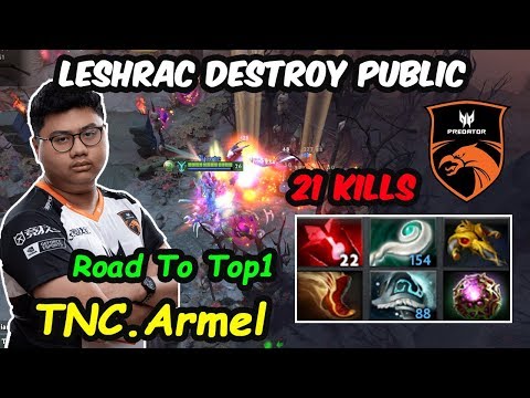 TNC.Armel - [Leshrac] GOD MIDLANE ROAD to Top1 MMR Destroy Public Dota 2 Gameplay