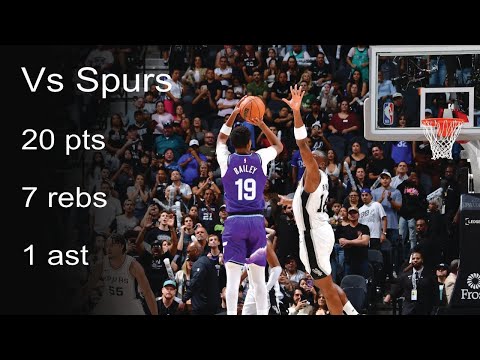 Ace Bailey vs Spurs All Highlights 20 pts, 7 rbds, 1 ast