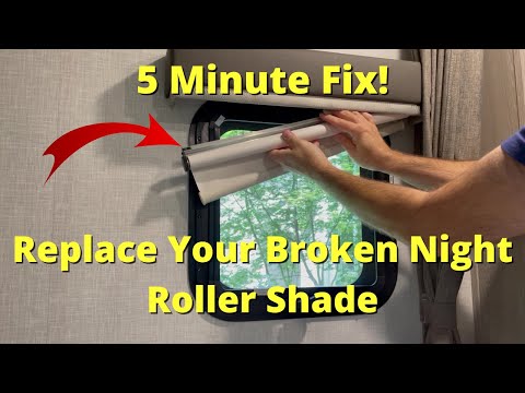 5 Minutes! No Tools! Replace a Broken Night Roller Shade in Your Forest River or Rockwood RV.