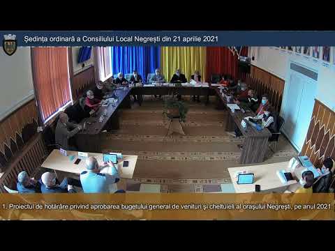 Ședinţa ordinară a Consiliului Local Negrești din 21 aprilie 2021