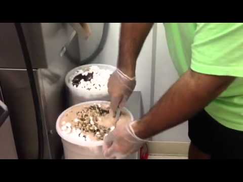 Making Rocky Road Ice Cream