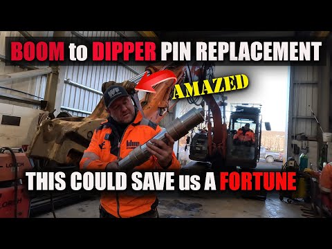 Hitachi ZX135 Boom to Dipper Pin Replaced with an Expander! Episode #013