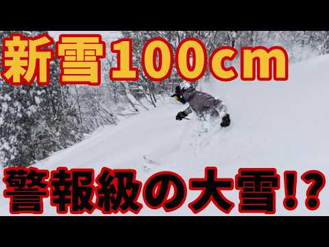 Video: 【警報級大雪!?】スキー場で新雪100cmのパウダーを当てる【神立・岩原・湯沢パーク】ゲレンデレポート