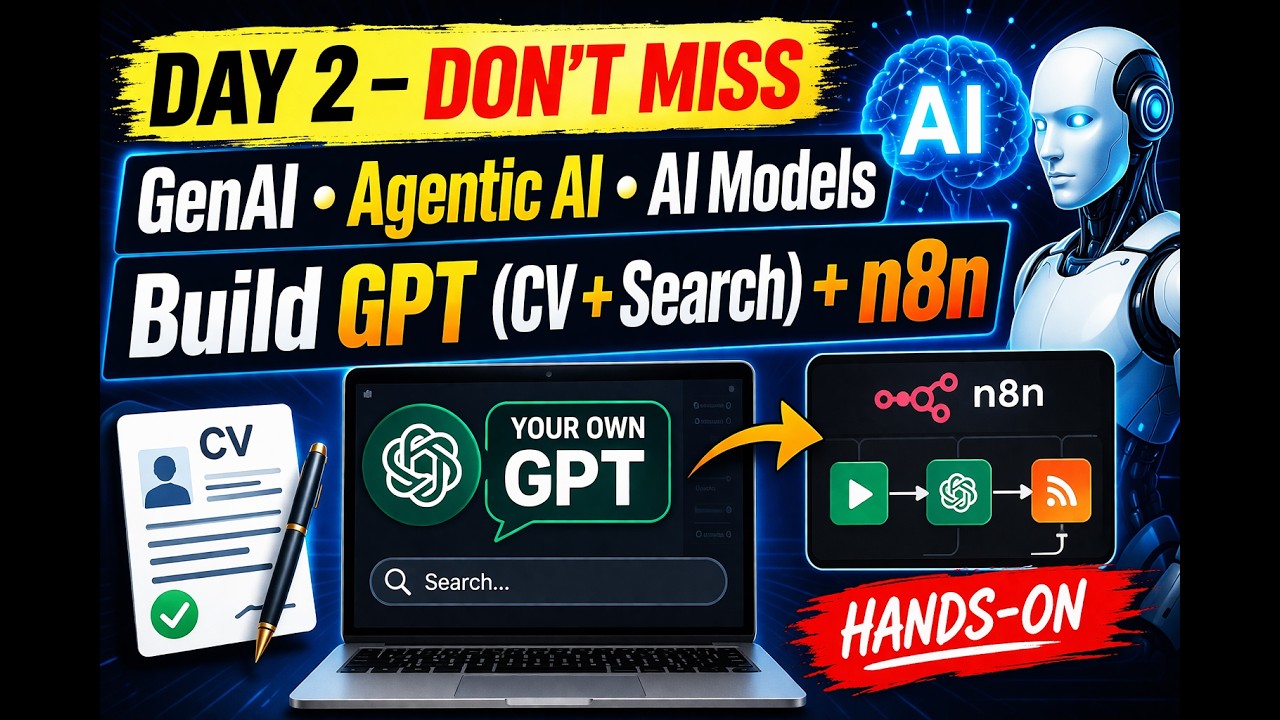 Build Your Own GPT (CV + Search) using n8n | GenAI & Agentic AI Tutorial (Day 2)