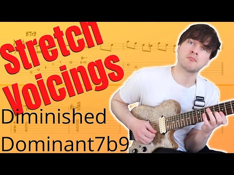 Pianistic Diminished 7 Voicings🎸Dominant7b9 application and Lead Line