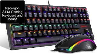 Redragon S113 Gaming Keyboard and Mouse Combo Wired Mechanical LED RGB
