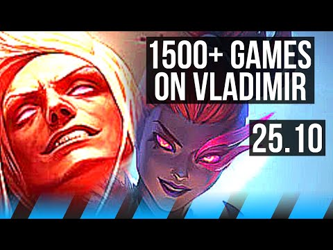 VLADIMIR vs AKALI (MID) | 1500+ games, 8/2/8 | KR Master | 25.10