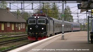 preview picture of video 'SJ Rc6 1404 with passenger train in Hallsberg, Sweden'