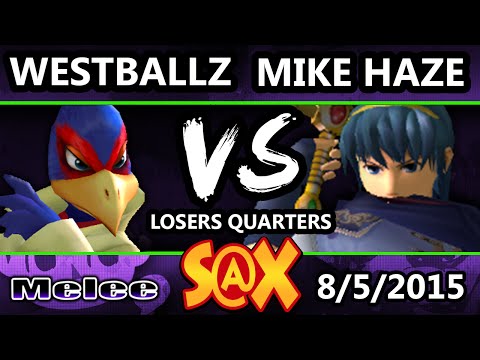 S@X - Tempo | Westballz (Falco) Vs. JJs | Mike Haze (Fox, Marth) SSBM Losers Quarters - Smash Melee