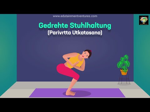 Gedrehte Stuhlhaltung | Parivrtta Utkatasana
