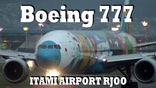 preview picture of video 'ピース★ジェット JA754A taxiing & takeoff Itami Airport RJOO'