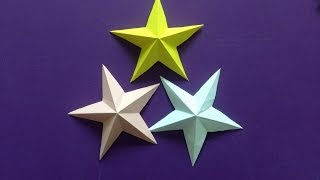 How to make a 3D paper star  Easy origami stars fo
