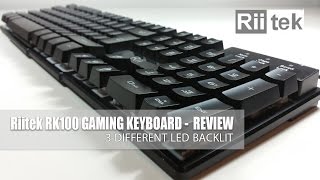 Video thumbnail for Rii RK100 Gaming Keyboard 3 LED backlit - Review by XC techs