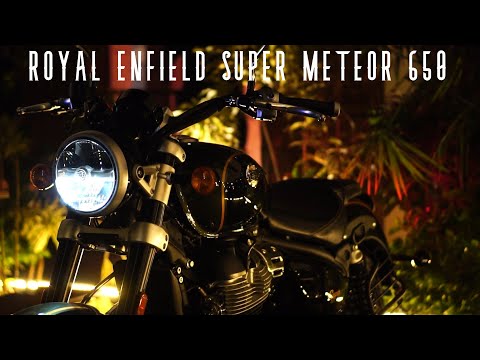 Royal Enfield Super Meteor 650 Walkaround Exhaust Sound | Cinematic Featurette