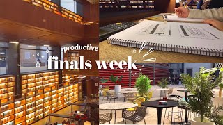 Cram with me for finals!!🎧Boost Your Productivity🖇️📓library vibes👩🏻‍💻work-mode, notes-taking☁️