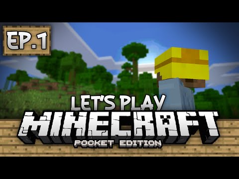 Survival Let's Play Ep. 1 - Our First Home! - Minecraft PE (Pocket Edition)
