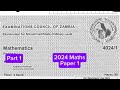 2024 G12 ECZ Maths Paper 1