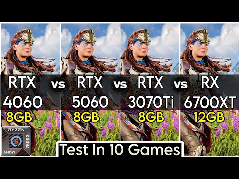 RTX 4060 vs RTX 5060 vs RTX 3070 Ti vs RX 6700 XT - Test In 10 Best Games - 2K/1440P