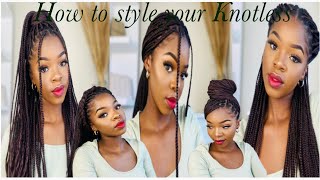 How to: Style your Knotless braids |  8 Cute and easy style