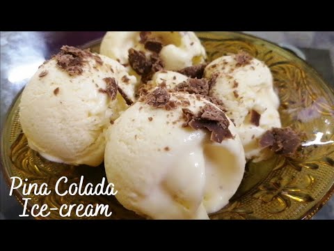 Pineapple Coconut Icecream | Pina Colada ice-cream with homemade coconut cream @Rayyanskitchen