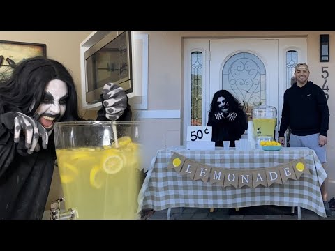 Making a lemonade stand with my friend the monster