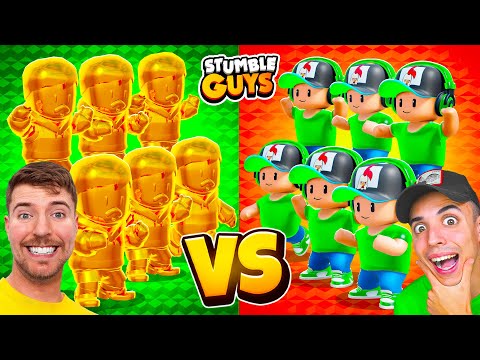 BATALLA de YOUTUBERS *MR BEAST vs JONBTC* 😱 STUMBLE GUYS