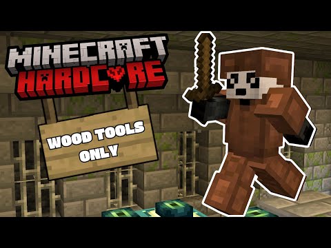 Can You Beat Hardcore Minecraft With WOOD TOOLS ONLY?!