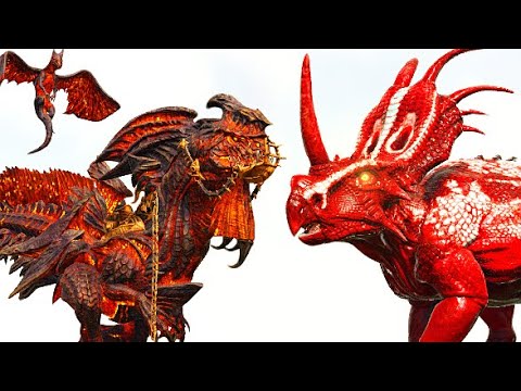 WAR SUB DRAGON vs. PRIMAL FEAR ALPHAS | ARK Dino Battle