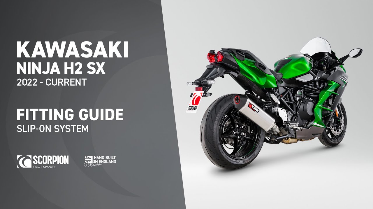 Scorpion Red Power Slip-On Exhaust - Kawasaki Ninja H2 SX (22-25) Video