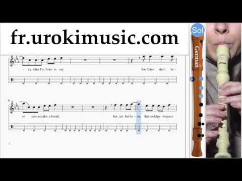 Cours de Flute à bec G. Pharrell Williams - Happy Partie#2 Partitions Mélodie Сhansons Tuto Comment