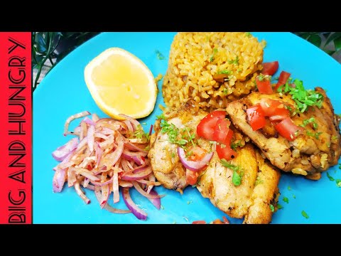 Middle Eastern Rice & Chicken| Fagrant •Arabic •Easy| Big and Hungry|