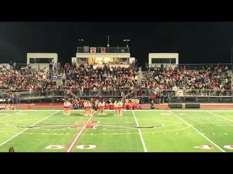 Park City Cheer Team perform at Homecoming halftime, final 53-0. Video: Michele Roepke