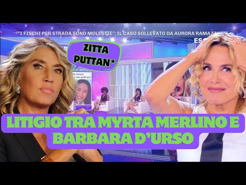 MINUTI DI FUOCO A POMERIGGIO 5: MYRTA MERLINO INSULTA PESANTEMENTE BARBARA D'URSO! CACCIATA DAL SET
