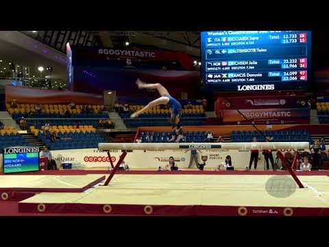 NYGAARD Thea Mille (NOR) - 2018 Artistic Worlds, Doha (QAT) - Qualifications Balance Beam