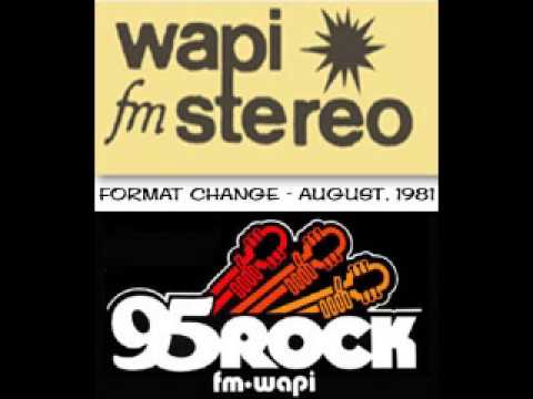 WAPI-FM / 95 ROCK Birmingham, AL Format Change (August, 1981)