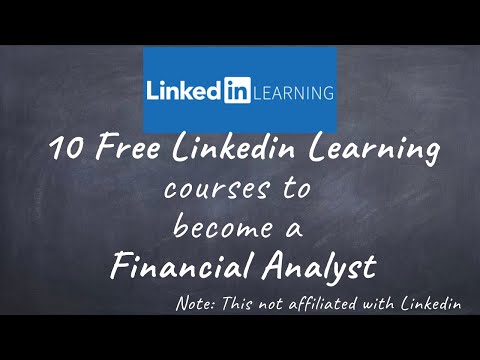 10 Free premium linkedin learning courses to Become a Financial Analyst