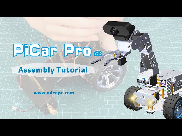 Vídeo relacionado con Adeept PiCar Pro V2 Smart Robot Car Kit with 4-DOF Robotic Arm for Raspberry Pi 5/4/3(Pi NOT Included), Programming Educational STEM Project Robotics, Obstacle Avoidance, Line Tracking, USB-C Charging